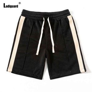 Ladiguard Plus größe Männer Patchwork Shorts 2022 Sommer Neue Sexy Kordelzug Männlichen Casual Stand Tasche Strand Halbe Hosen Homme 220312