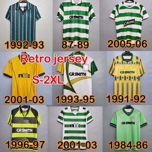 Jersey de futebol retrô celta 1980 84 86 87 88 89 91 92 93 95 96 97 98 99 Larsson Sutton Keane Celtic 2001 03 05 06 Jerseys Men Football Shirts