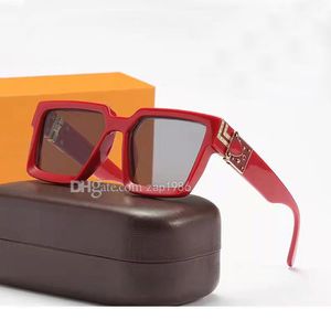 Senhoras Grandes Óculos Escuros De Grife venda por atacado-Alta Qualidade Quadro Completo Moda Designer Sunglasses Grande Quadrado Homens e Mulheres Casuais Color Senhoras UV400 lentes podem proteger os olhos com a caixa
