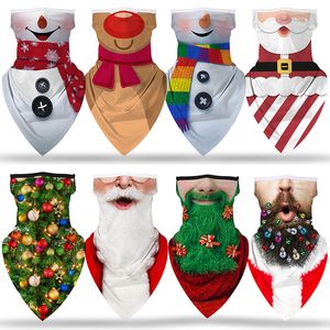 3D-Druck Weihnachtsfeiermasken Gesichtsschutz Totenkopf Multifunktions-Zauberschal Turban Reitmaske Stirnband Bandanas Gesichtsmaske