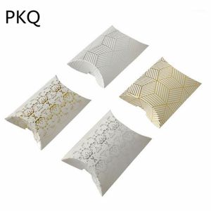 Embrulho de presente 5pcs pequena caixa de doces Diy Craft Paper Pillow forma de casamento caixas de festa de festa ecológicas1