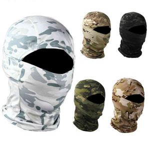 Тактический камуфляж Balaclava Full Face Mask Makame Wargame Army Hunting Велоспорт Спортивная кепка Военная MultiCAM CP Face Scarf Bandana Y1229