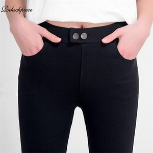 Rihschpiece الشتاء زائد حجم 6xl طماق النساء السراويل السوداء الشرير سميكة عالية الخصر jeggings الأزياء السراويل RZF1480 LJ201007