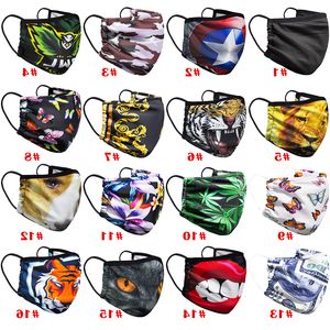 Masken Mode staubdichte dreischichtige Tuchdesigns Sonnenschutz Kinder Erwachsene Outdoor-Spiel Wiederverwendbare Gesichtsmaske China Großhandel BWD476