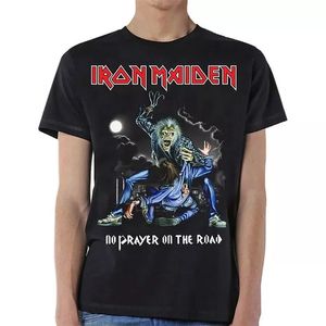 Sommardesigner Mens T Shirt Kortärmad Svart Vit Klassisk stil Stjärna T shirt Män Tee Rund Neck Mode Band Top Iron Maiden Tshirt Support DIY Customization