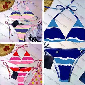 Colorful Series Bikinis Luxury Padded Women's Push Up Swimsuits Outdoor Beach Tourism Vacation Bandage Designer Swimwear