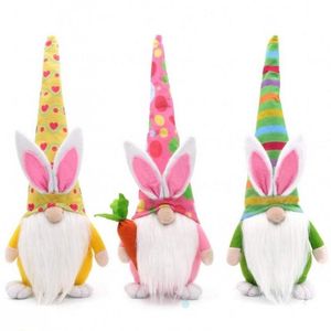 Easter Bunny Gnome Dekorasyon Paskalya Yüzsüz Bebek Paskalya Peluş Cüce Ev Partisi Süslemeleri Çocuk Oyuncakları