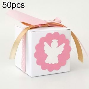 Confezione regalo Scatole di caramelle al cioccolato di carta Kraft di alta qualità da 50 pezzi Forniture quadrate per scatole di bomboniere per feste di matrimonio1