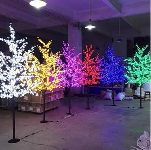 محاكاة شجرة الكرز 480 المصابيح LED 1.5 م / 5 أقدام داخلي عالية أو في الهواء الطلق الديكور باستخدام التوصيل المجاني