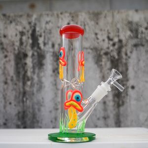 Su Cam Bong Düz Percolator Yağı DAB Rigleri 18mm Kadın Ortak Su Borular Cam Balgs Kase ile Dağınık Dürbücü Sigara İçme