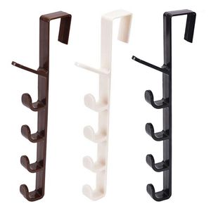 Hooks & Rails Multi-purpose Five-segment Household Storage Hook Rack Organizer Clothes Coat Hat Bag Hanger Holder Home Room Wall Hook1