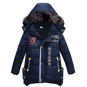 Children's Winter Jacket Boys Hooded Cotton Wear Snow Warm Coat For Baby Boy 3 - 6 years Kids Overcoat Clothing 211222