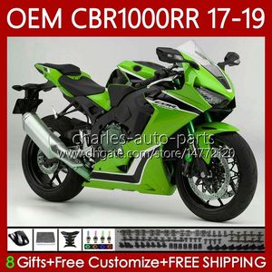 Brilho de Injeção Green Mold Body + Tanque para Honda CBR 1000 CBR1000 RR CC 1000CC 17-19 Bodywork 75No.17 CBR1000CC CBR1000Rr 17 18 19 CBR 1000RR 2017 2019 2019 OEM Feeding