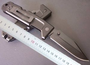 1 sztuk Klasyczny Tactical Składany Knife 440C 58HRC Drop Point Blade Noże Survival Outdoor z Paper Box Packing 4mm Ostrza