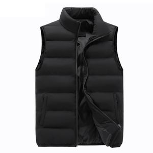 Gilet imbottito in cotone più recente Giacca da uomo Gilet senza maniche Gilet caldo da fotografo Gilet da uomo Cappotto da giornalista casual Taglia grande 5XL