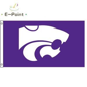 NCAA Kansas State Wildcats Flag 3 * 5FT (90cm * 150cm) Bandeira de poliéster Banner Decoração Flying Home Garden Flag Festive presentes