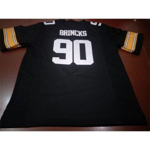 Billiga 3740 #90 Sam Brincks Iowa Hawkeyes Alumni College Jersey S-4xlor Custom Any Name eller Number Jersey