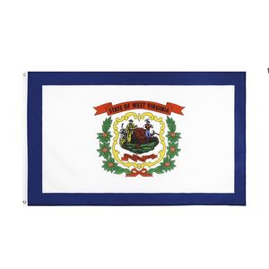 3x5 fts 90*150cm United States West Virginia State Flag 100% Polyester banner flags of WV state direct factory RRD13302