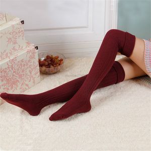 Over Knee Stockings Kobiet Knit Braid Long Tube Pończochy Znane Skarpetki Buta Butowe Zimowe podgrzewacze nogi Rajstopy Woli i piaszczyste