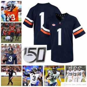 NCAA Virginia Cavaliers Futebol Futebol Jerseys Brennan Armstrong Jersey Terrell Jana Nick Grant Kurt Benkert Jerseys Costume Camisa Costume Camisa