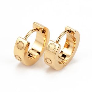 Titanium steel 18K rose gold love earrings for women exquisite simple fashion women's earrings jewelry gifts