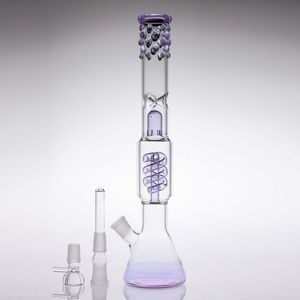 2022 púrpura púrpura azul vidracos de vidro espessa tubos de vidro fumar favo de mel dois funções receer