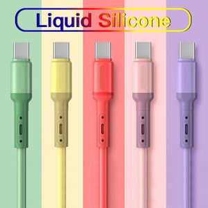 Cavo USB tipo C per Samsung S20 Cavo dati in silicone liquido USB C 3A Ricarica rapida per Huawei P40 Pro Xiaomi USB C