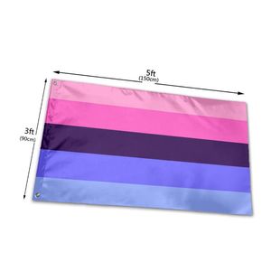 OmniSexual Omni Sexuella Pride LGBT Flaggor Banners 3x5ft 100D Polyester Levande färg med två mässingsgrommets