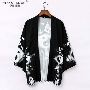 Odzież Etniczna Japoński Kimono Kardigan Mężczyźni Kobiety Haori Yukata Mężczyzna Samurai Kurtka Kostium Koszula Koszula Płaszcz Chiński Robe