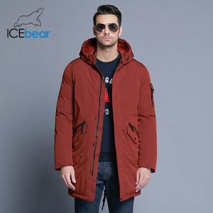 جليد جديد جودة عالية معطف الشتاء معطف أزياء بسيطة تصميم جيب كبير تصميم الرجال الدافئة مقنعين العلامة التجارية الأزياء ستر MWD18718D 201214