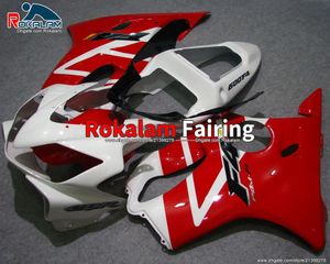 Kit de justo vermelho branco para Honda 01 02 03 CBR600 F4I 2001 2002 2003 Feedings de motocicleta (moldagem por injeção)