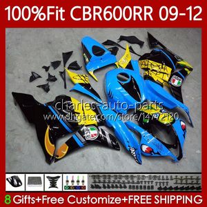 OEM BODY DO HONDA CBR 600 CBR600 F5 RR CC 09-12 Bodyork 69NO.149 CBR 600RR CBR600RR 09 10 11 12 CBR600F5 2009 2011 2012 2012 600cc Wtrysk Morski Shark Niebieski