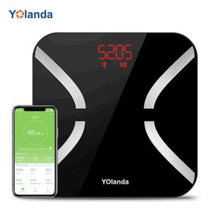 Yolanda CS20M Bilancia pesapersone intelligente Bluetooth Bilancia pesapersone elettronica digitale per grasso corporeo 11 Composizione corporea iOS Android APP H1229