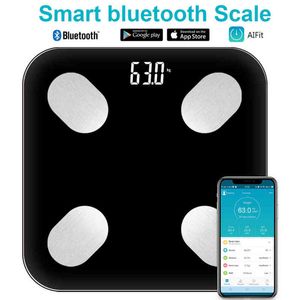 Balanças de Banheiro Eletrônico Smart Equilíbrio Digital Corporal Fat Precision Scale Máquina para Balanço Comunizado Humano Fit Track H1229