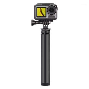 1/4 vite supporto per bastone di estensione in lega di alluminio nero supporto per treppiede supporto cardanico portatile per accessori per action camera DJI OSMO1