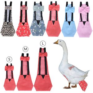 Pet Diaper for Goose Duck Chicken Poultry With Bowknot Farm Pets Holiday Costume Washable Hen Clothes JK2012XB
