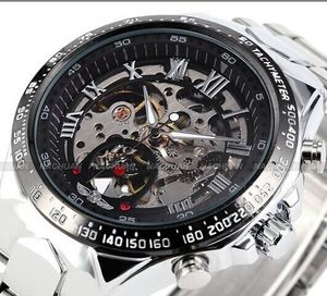 2021 fashion steel men male clock winner brand stylish design classic mechanical self wind wrist dress skeleton watch gift