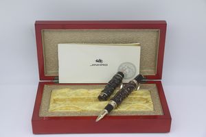 Роскошная ручка JINHAO высокого качества, красно-коричневая, уникальная металлическая роликовая ручка с тиснением двойного дракона, канцелярские школьные канцелярские товары для лучших подарков