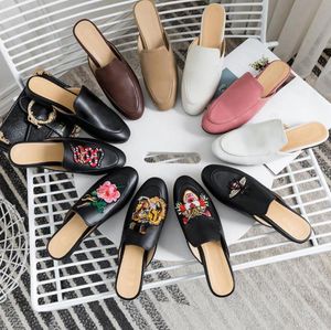 Leder Muller Schuhe Weibliche Frühling und Sommer Neue Hausschuhe Weibliche Oberbekleidung Faulenzer Flache Baotou Halb Sandalen und pantoffel T18