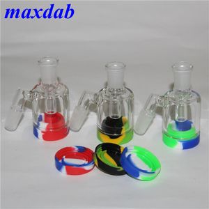 Rökning Glass Bong Hookah Ashcatchers 14mm 18mm Glas Bubbler Ash Catcher 45 90 graders Ashcatcher Water Pipes