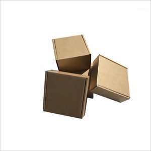 ギフトラップ20ピース厚い平方航空機ボックス茶色のクラフト紙カートンムーンケーキの自動車部品小さい段ボールボックス1