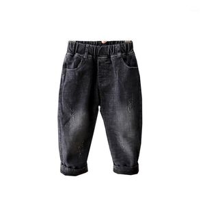 Jeans Boys Black Thick Wam Winter Fleece Pantaloni per bambini Infant Toddler Kids Pantaloni Abbigliamento per neonato Denim