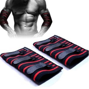 Adjustable Elbow Sleeve Brace Compression Support for Weightlifting Bodybuilding Bench Press Elbow Pad Protector (1 Pair ) 220208