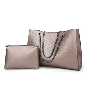 HBP composite bag messenger bag handbag purse new designer bag high quality fashion two in one Ribbed check chain Casual