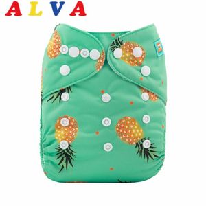 (10pcs per Lot) ALVABABY Reusable and Washable Alva Cloth Diaper Free Shipping with Microfiber Insert 201117