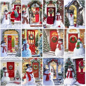 DIY 5D Diamond Pintura do boneco de neve Imagem de strass em mosaico de diamante de Natal Arte artesanal Hobby Decora￧￣o de parede de inverno