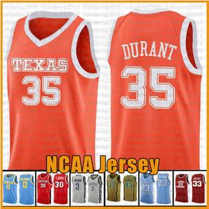 11.19 35 Kevin Jarrett 23 Culver Durant Texas Tech Red Raider Ncaa College Basketball Jersey Embroidery Logos White