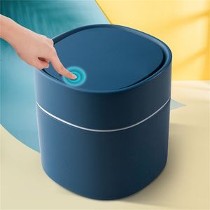 Mini Trash Can Household Garbage Basket Tabletop Trashcan Storage For Kitchen Sitting Room Small Waste Dustbins 211222