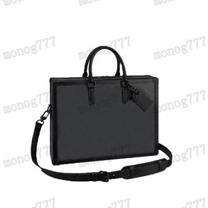 SOFT TRUNK BRIEFCASE Men Box Messenger Purse embossed Cowhide Designer briefcase portfolio attache case tote Handbag ShoulderBag