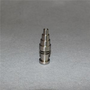 Universal 6 in 1 GR2 Titanium Nails 10mm 14mm 18mm Joint Male and Female Domeless Nail for Glass Bongs Water Pipes Dab Rigs